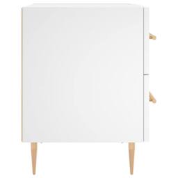 Berkfield Home Modern Bedside Cabinet White 40x35x47.5 cm Engineered Wood - thumbnail 7