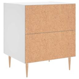Berkfield Home Modern Bedside Cabinet White 40x35x47.5 cm Engineered Wood - thumbnail 8