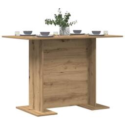 Berkfield Home Dining Table Artisan Oak 110x60x75 cm Engineered Wood in Brown - Size: 110 x 60 x 75 cm - thumbnail 3