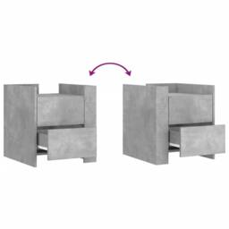 Berkfield Home Bedside Cabinet Concrete Grey 45x50x50 cm Engineered Wood - Size: 45 x 50 x 50 cm - thumbnail 8