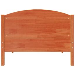 Berkfield Home Bed Frame without Mattress Wax Brown 75x190 cm Small Single Solid Wood Pine - thumbnail 4