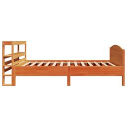 Berkfield Home Bed Frame without Mattress Wax Brown 75x190 cm Small Single Solid Wood Pine - thumbnail 5