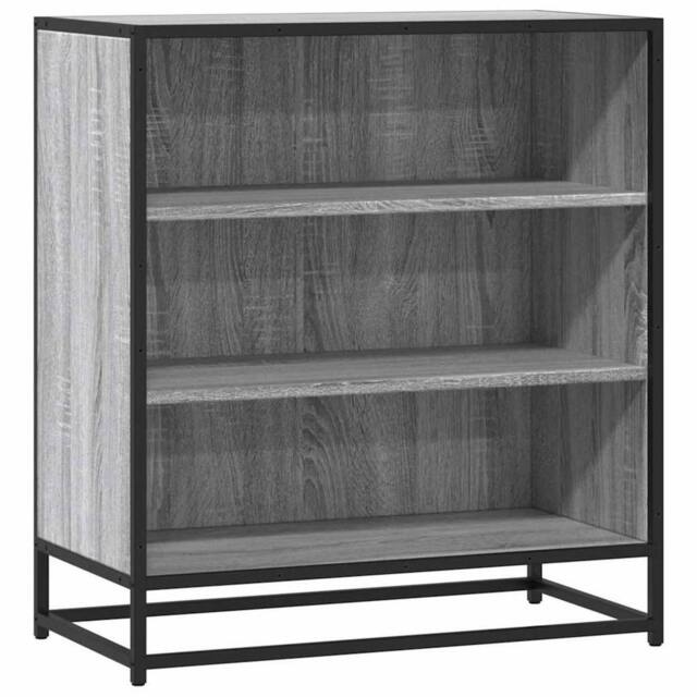 Berkfield Home Sideboard Grey Sonoma 68x35x76 cm Engineered Wood & Metal - Size: 68 x 35 x 76 cm - image 1