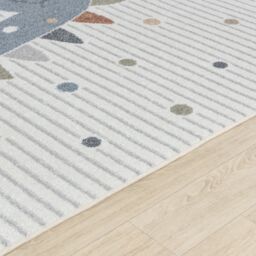 Livabliss Lilian - Kids Beige Blue Orange Grey Washable Rug for Children's Rooms - Size: 120 cm x 170 cm - thumbnail 3