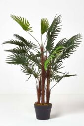 Homescapes Green 'Lady Palm' Tree Artificial Rhapis Plant with Pot, 90 cm - thumbnail 5