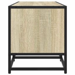 Berkfield Home TV Cabinet Sonoma Oak 160x35x41 cm Engineered Wood & Metal in Brown - Size: 160 x 35 x 41 cm - thumbnail 5