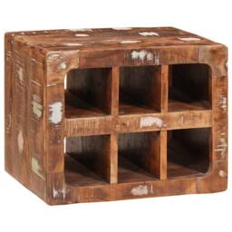 Berkfield Home Traditional Wine Rack Wall-mounted with Storage Brown - thumbnail 3