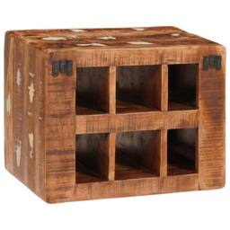 Berkfield Home Traditional Wine Rack Wall-mounted with Storage Brown - thumbnail 6