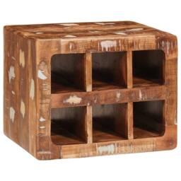 Berkfield Home Traditional Wine Rack Wall-mounted with Storage Brown - thumbnail 2