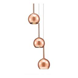 Netlighting Regina Ceiling Cluster Pendant 3 Light Cluster G9 Bronze Bronze Glass in Copper - thumbnail 4