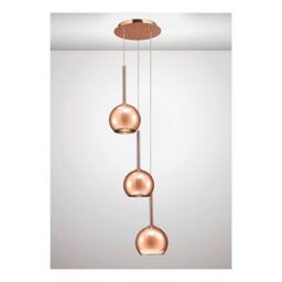 Netlighting Regina Ceiling Cluster Pendant 3 Light Cluster G9 Bronze Bronze Glass in Copper - thumbnail 2