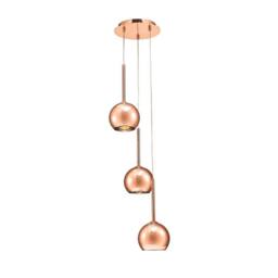 Netlighting Regina Ceiling Cluster Pendant 3 Light Cluster G9 Bronze Bronze Glass in Copper - thumbnail 1