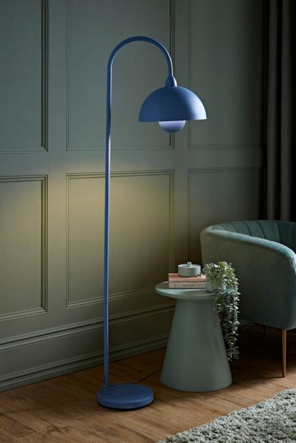 ValueLights Tilly Pastel Arched Dome Shade Metal Table Lamp in Blue - image 1