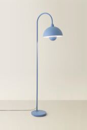 ValueLights Tilly Pastel Arched Dome Shade Metal Table Lamp in Blue - thumbnail 3