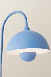 ValueLights Tilly Pastel Arched Dome Shade Metal Table Lamp in Blue - thumbnail 4