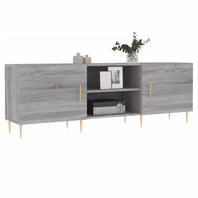 Berkfield Home TV Cabinet Grey Sonoma 150x30x50 cm Engineered Wood - Size: 150 x 30 x 50 cm - image 1