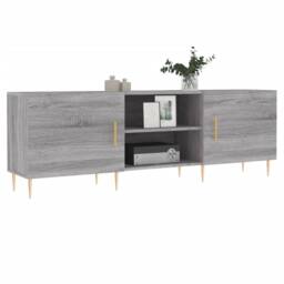 Berkfield Home TV Cabinet Grey Sonoma 150x30x50 cm Engineered Wood - Size: 150 x 30 x 50 cm - thumbnail 1