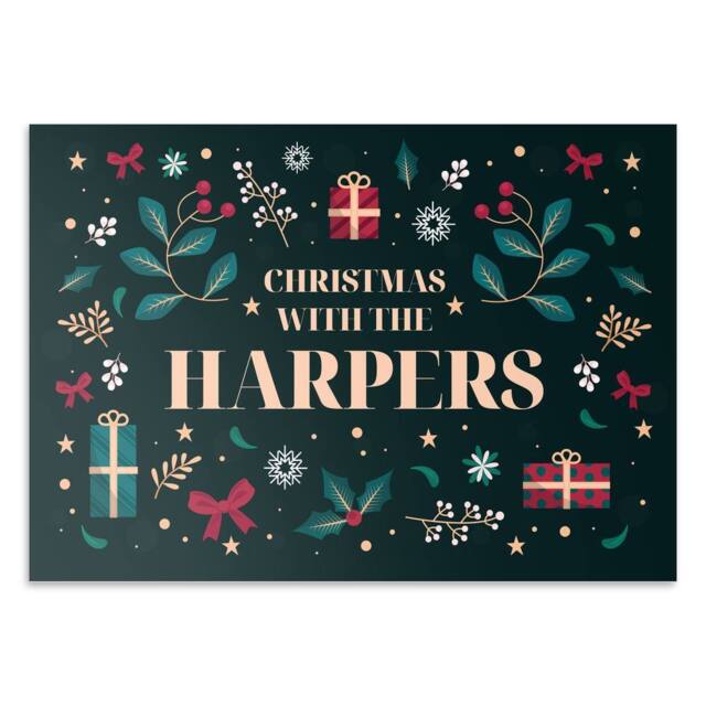 iWantoneofthose Personalised Christmas With Scatter Artprint - Size: A2
