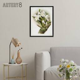 "Artery8 F Sander Cattleya Rochellensis Orchid Flowers Framed Canvas Art - Size: W12"" x H16""" - thumbnail 3