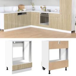Berkfield Home Oven Cabinet Sonoma Oak 60x46x81.5 cm Engineered Wood in Brown - thumbnail 1