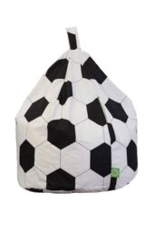 Bean Lazy Cotton Football Bean Bag Large Size in White - thumbnail 2