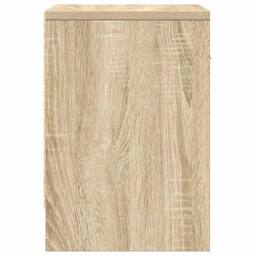 Berkfield Home Durable Bedside Cabinet with Drawer Sonoma Oak 39x28x41 cm in Light Brown - Size: 39 x 28 x 41 cm - thumbnail 7