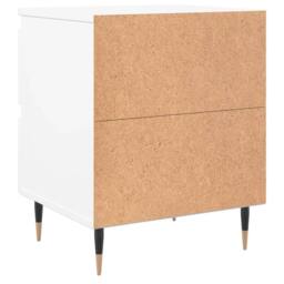 Berkfield Home Elegant Bedside Cabinet White 40x35x50 cm Engineered Wood - Size: 40 x 35 x 50 cm - thumbnail 8