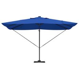 Berkfield Home Warm Cantilever Roma Parasol with LEDs Azure Blue 352x251x265 cm - Size: 352 x 251 x 265 cm - thumbnail 6