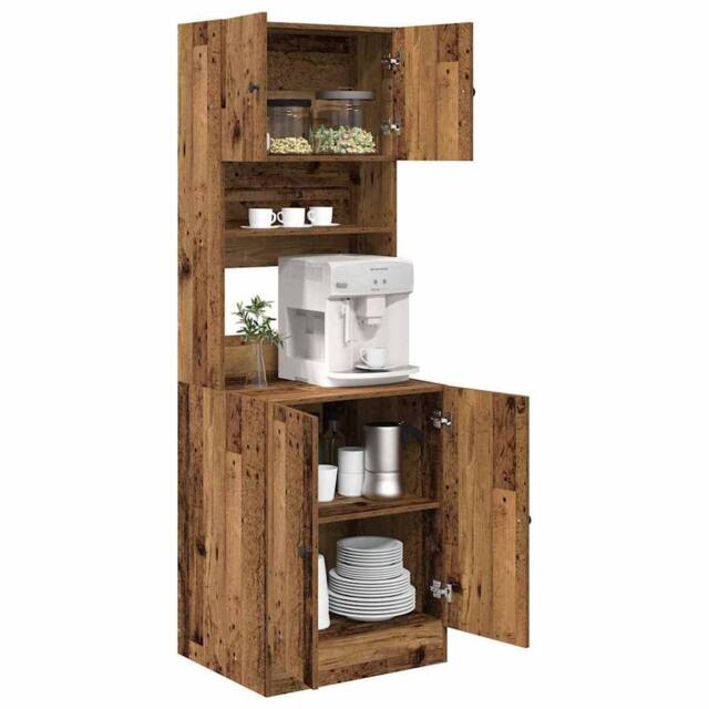 Berkfield Home Kitchen Cabinet Old Wood 60x50x180 cm Engineered Wood in Brown - Size: 60 x 50 x 180 cm - image 1