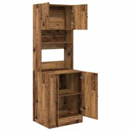 Berkfield Home Kitchen Cabinet Old Wood 60x50x180 cm Engineered Wood in Brown - Size: 60 x 50 x 180 cm - thumbnail 5