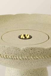 ValueLights Solar Powered Outdoor Bird Bath Water Fountain Feature in Cream - thumbnail 4