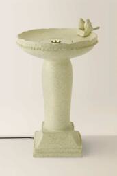 ValueLights Solar Powered Outdoor Bird Bath Water Fountain Feature in Cream - thumbnail 3