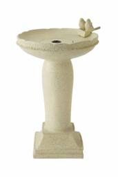 ValueLights Solar Powered Outdoor Bird Bath Water Fountain Feature in Cream - thumbnail 6
