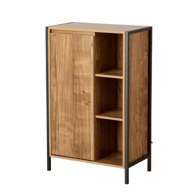 Nordara Floor Standing Bathroom Storage Cabinet Single Door in Brown - image 1