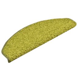 Berkfield Home Carpet Stair Treads 15 pcs Green 65x21x4 cm - Size: Medium - thumbnail 3