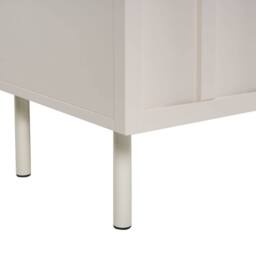 Wyld and Coco Cashmere 4-Door TV Stand - MDF Cabinet with Metal Legs in Beige - thumbnail 8