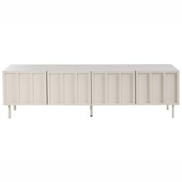 Wyld and Coco Cashmere 4-Door TV Stand - MDF Cabinet with Metal Legs in Beige - thumbnail 5