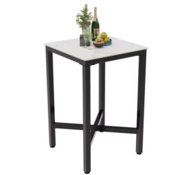 FURNOS Industrial Tall Square Bar Table in White - thumbnail 1
