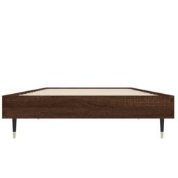 Berkfield Home Durable Bed Frame Brown Oak 75x190 cm Small Single Engineered Wood - thumbnail 6