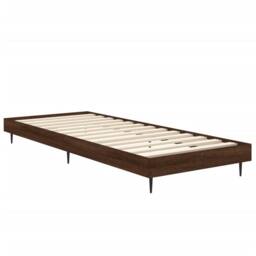 Berkfield Home Durable Bed Frame Brown Oak 75x190 cm Small Single Engineered Wood - thumbnail 5