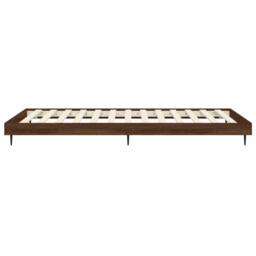 Berkfield Home Durable Bed Frame Brown Oak 75x190 cm Small Single Engineered Wood - thumbnail 7