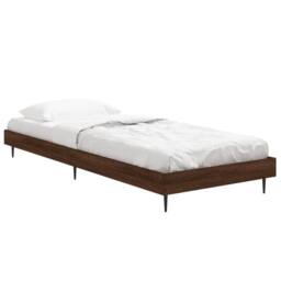 Berkfield Home Durable Bed Frame Brown Oak 75x190 cm Small Single Engineered Wood - thumbnail 1