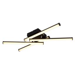 Netlighting Kirina Integrated LED Semi Flush Ceiling Light Matt Black 4x LED 3000K - thumbnail 5