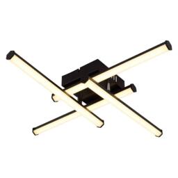 Netlighting Kirina Integrated LED Semi Flush Ceiling Light Matt Black 4x LED 3000K - thumbnail 1
