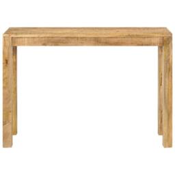 Berkfield Home Console Table 110x35x76 cm Rough Mango Wood in Brown - Size: 110 x 35 x 76 cm - thumbnail 1