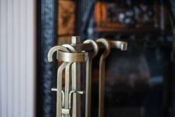 Ivyline Fireside Companion Set Brass H72cm W28.5cm in Metallics - thumbnail 6