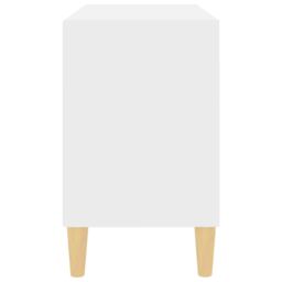 Berkfield Home TV Cabinet with Solid Wood Legs White 69.5x30x50 cm - thumbnail 5