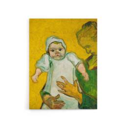 "Artery8 Madame Roulin & Her Baby Van Gogh Vintage Canvas Wall Art in Yellow - Size: W18"" x H24""" - thumbnail 1