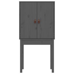 Berkfield Home Highboard Grey 60x40x120 cm Solid Wood Pine - Size: 60 x 40 x 120 cm - thumbnail 6