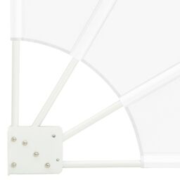 Berkfield Home Balcony Privacy Screen Folding Manual White 140 x 140 cm Fabric - thumbnail 7